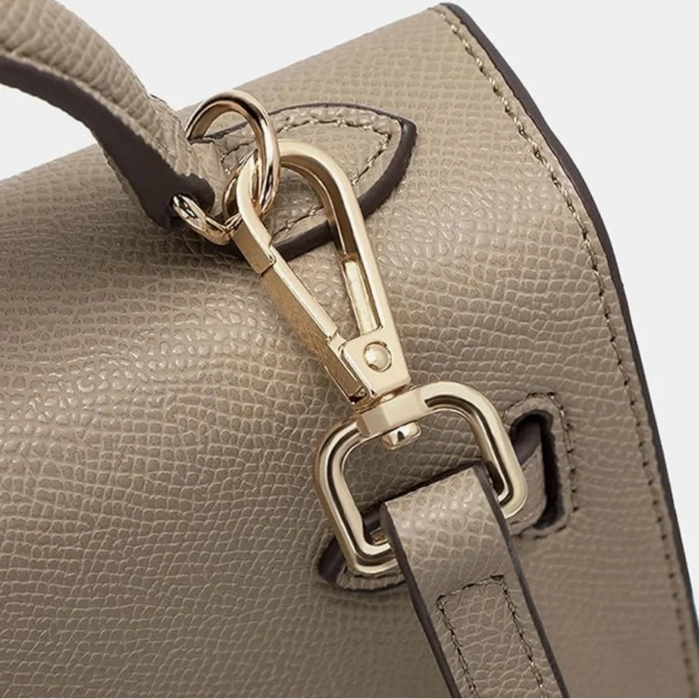 Designer look mini Top Handel small satchel with crossbody strap